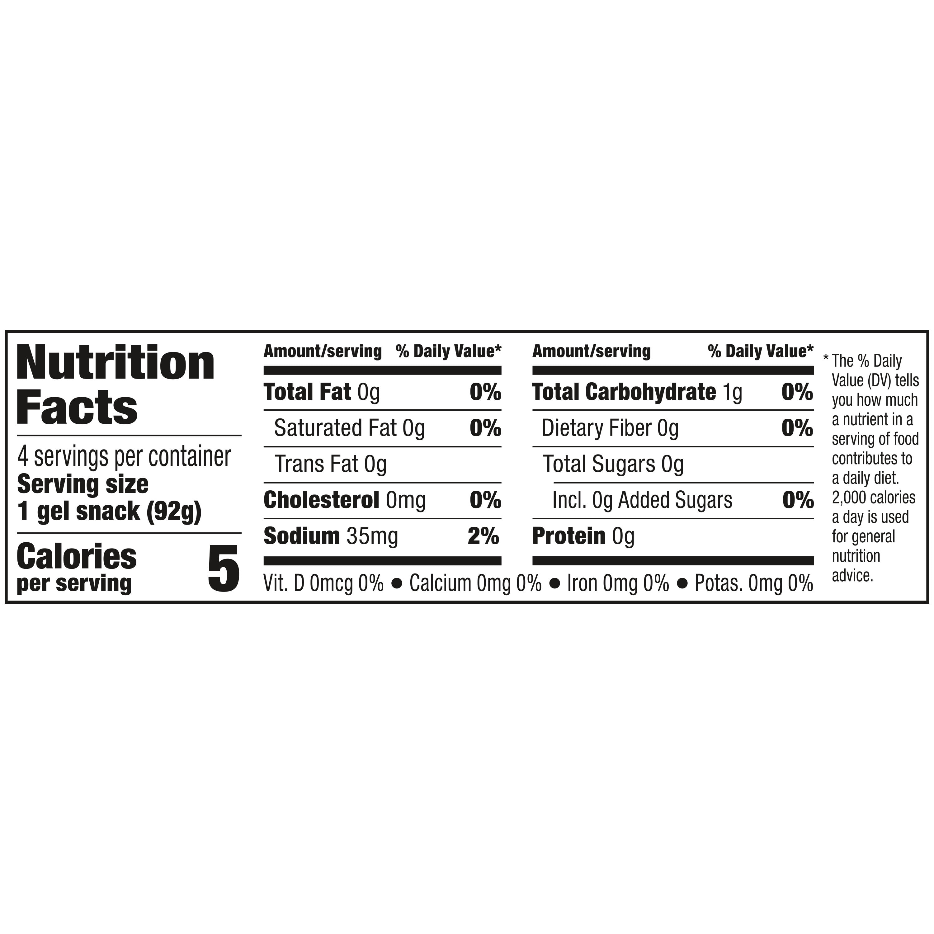 Snack Pack Zero Sugar Lemon Lime Flavored Low Calorie Juicy Gels, 3.25 oz. 4-Count