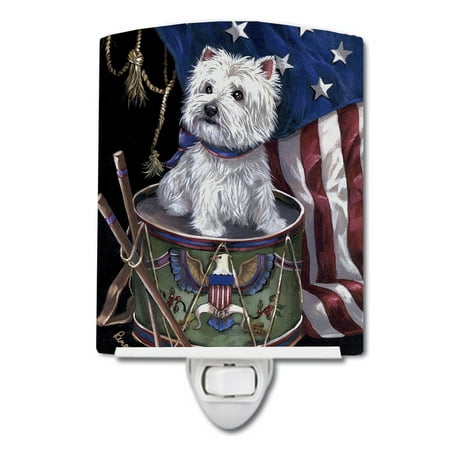 

Caroline s Treasures PPP3129CNL Westie Little Drummer Boy USA Ceramic Night Light PPP3129CNL 6x4x3 multicolor