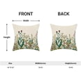 thumbnail image 2 of Sage Green Floral Plant Pillow Covers 18 X 18 Inch Set of 2, Spring Wildflower Plant Throw Pillow Covers Farmhouse Floral Outdoor Decorative Pillows for Couch Home Sofa Living Room, 2 of 6