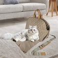thumbnail image 1 of Bolsa de viaje de portador de mascotas Bolsa de viaje anti -Slip Bag Cat Travel Travel Bags para perros pequeños para gatos pequeños y medianos gatito Camello, 1 of 9