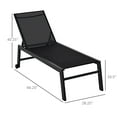 thumbnail image 3 of Outsunny Chaise Longue de Patio avec Dossier à 5 Positions, Noir, 3 of 9
