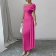 thumbnail image 2 of CIENVNSTG Women's Strapless Backless Long Prom Formal Cocktail Dress A Line Maxi Dress Hot Pink L, 2 of 4