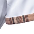 thumbnail image 5 of WREESH Men's Casual Button Down Shirts Fashion Spliced Turn Down Collar, Short Sleeve with Pocket and Patchwork Detail White, 5 of 9