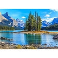 thumbnail image 2 of wall26 - Spirit Island in Maligne Lake - Removable Wall Mural | Self-Adhesive Large Wallpaper - 100x144 inches, 2 of 5