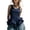 Navy, variant on Sleeveless Casual Peplum Hem Tops for Women Round Neck Relaxed Fit Ruffle Bottom Blouse Black L