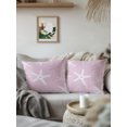 thumbnail image 2 of Outdoor Pillows Waterproof, Vintage Pink Starfish Bedding Throw Pillows with Insert for Couch Sofa Bed, Summer Coastal Beach Marine Life 18x18 Inch Pillowcases Decorative Patio Pillow Set of 1, 2 of 7