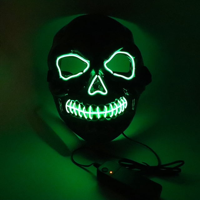Máscara de fiesta de Halloween Máscara de flash de miedo LED Máscara de luz de línea EL Máscara de cosplay Ropa de fiesta