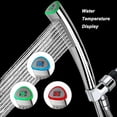 thumbnail image 2 of LED Thermometer Handheld Shower Heads, Water Powered Light to Display Fahrenheit, Special for Skin Showering, Child and Pet Shower, Shower Accessories w/ 79'' Hose, Bracket, Polished Chrome, 2 of 6