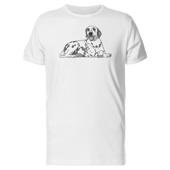 Cute Dalmatian Dog Sketch Tee Men's -Image by Shutterstock