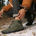 thumbnail image 6 of Xiaoxatg Women's Boots Winter Outdoor High Top Non- Thickened Warm Footwear for Men and Women 6.5 Army Green, 6 of 8