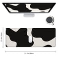 thumbnail image 2 of Heduofu Square Mouse Pad Black Cow Print,Personalized Premium-Textured Custom Mouse Mat Design,Washable Mousepad Lycra Cloth,Non-Slip Rubber Base Computer Mouse Pads for Wireless Mouse 31.5x11.8 in, 2 of 6