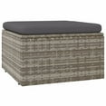 thumbnail image 3 of vidaXL 11 Piece Garden Lounge Set with Cushions Grey Poly Rattan, 3 of 5