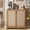 Natural Brown, variant on VASAGLE ELLAN Collection - Boho Buffet Cabinet with Rattan-Look Doors, Sideboard Storage Cabinet, Rounded Corners, Adjustable Shelf, for Kitchen, Natural Brown