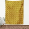thumbnail image 4 of Paisley Fabric by the Yard, Abstract Eastern Motifs Striped Background, Decorative Upholstery Fabric for Chairs & Home Accents, Vermilion Earth Yellow by Ambesonne, 4 of 5