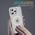 thumbnail image 5 of Skin Feel Compatible with iPhone 15 Pro Max Case Build in Kickstand, Compatible with MagSafe, Matte Translucent Slim Protective Anti-Fingerprint Cover (Clear,IP 15 Pro Max), 5 of 18