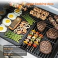 thumbnail image 4 of Outdoor Kitchen Grill with 4-Burner , Side Burner and Sink, 44,000 BTU Stainless Steel Propane Grill, Storage Cabinet, LPG/NG Convertible, Black, 4 of 9