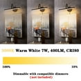 thumbnail image 3 of Eurus Home LED Picture Light Black, 10W Modern Dimmable Metal Artwork Wall Lamp for Bathroom/Hallway, 3 of 10