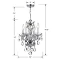 thumbnail image 3 of 5534-CH-CL-SAQ Crystorama Lighting Traditional Crystal - 15 Inch 4 Light Chandelier-Swarovski Spectra Crystal Type-Polished Chrome Finish, 3 of 9