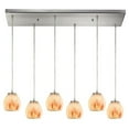 thumbnail image 1 of Melony 6 Light Pendant In Satin Nickel And Frosted Glass, 1 of 1