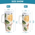 thumbnail image 6 of Yayeee 40oz Stainless Steel Tumbler with Straw and Handle Double-Wall Insulated Travel Water Bottle, Watercolor Orange, 6 of 8