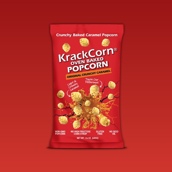 KrackCorn® Popcorn 24oz XL Original Crunchy Caramel