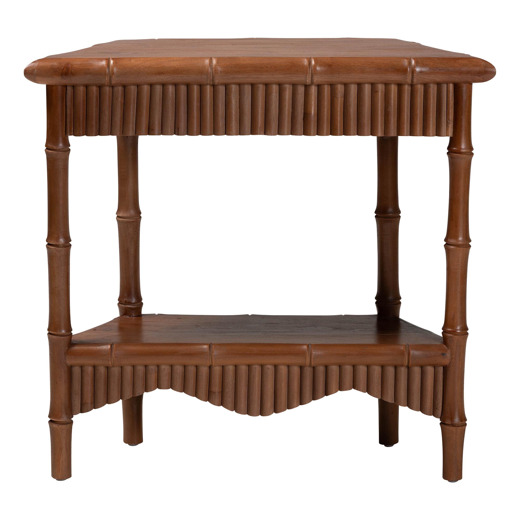 bali & pari Alessa Boho Console Table, 34 in., Mahogany Brown