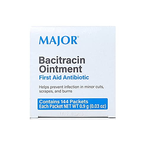 Buy Major Bacitracin Ointment First Aid Antibiotic 0.9g Packets Box