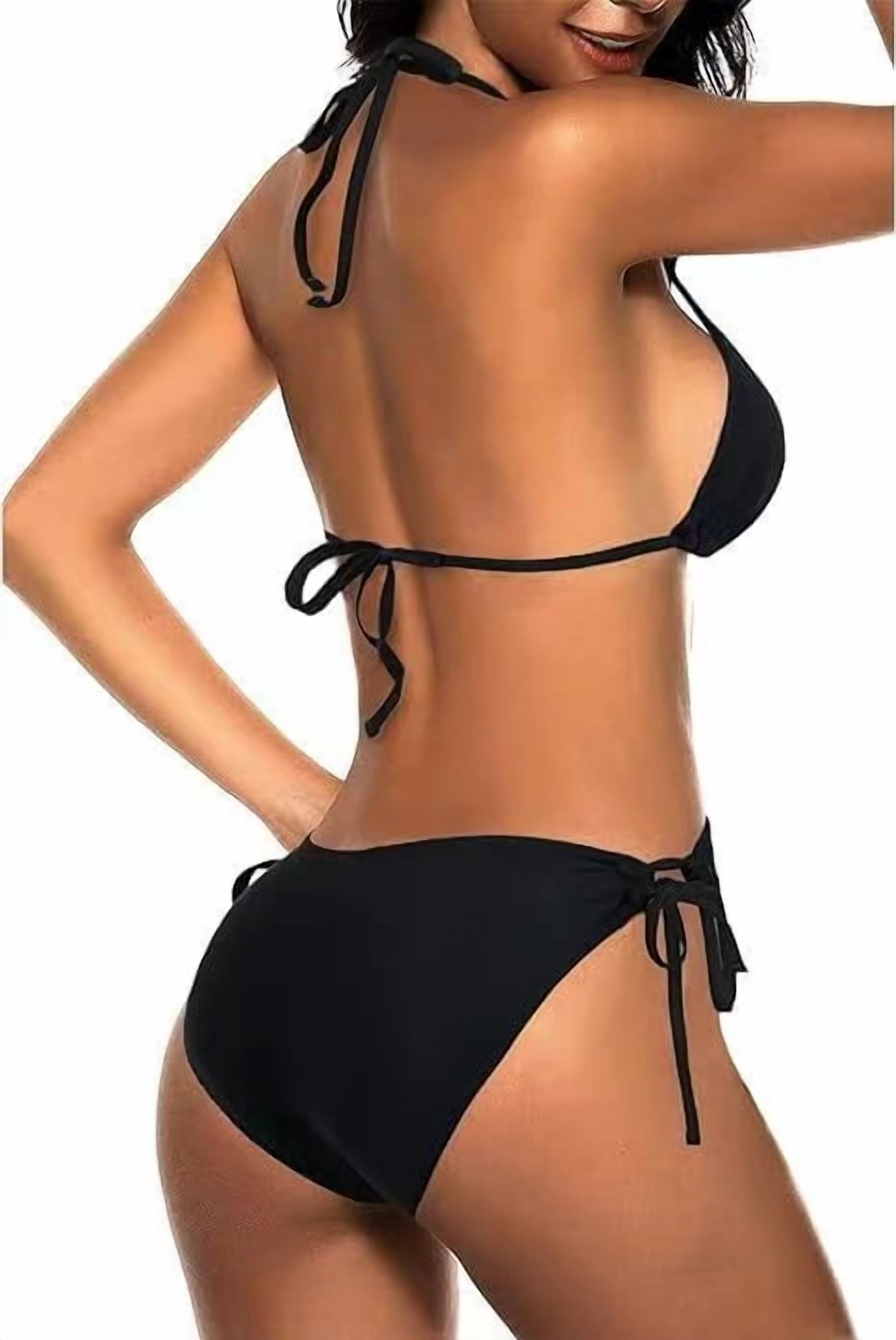 Halter String Triangle Bikini Sets for Women High Cut 2 Piece Bikini Swimsuit - image 4