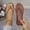 Brown, variant on RKSTN Flip Flops for Women Flats for Women Round Open Toe Trendy Summer Holiday Beach Slides Sandals Women