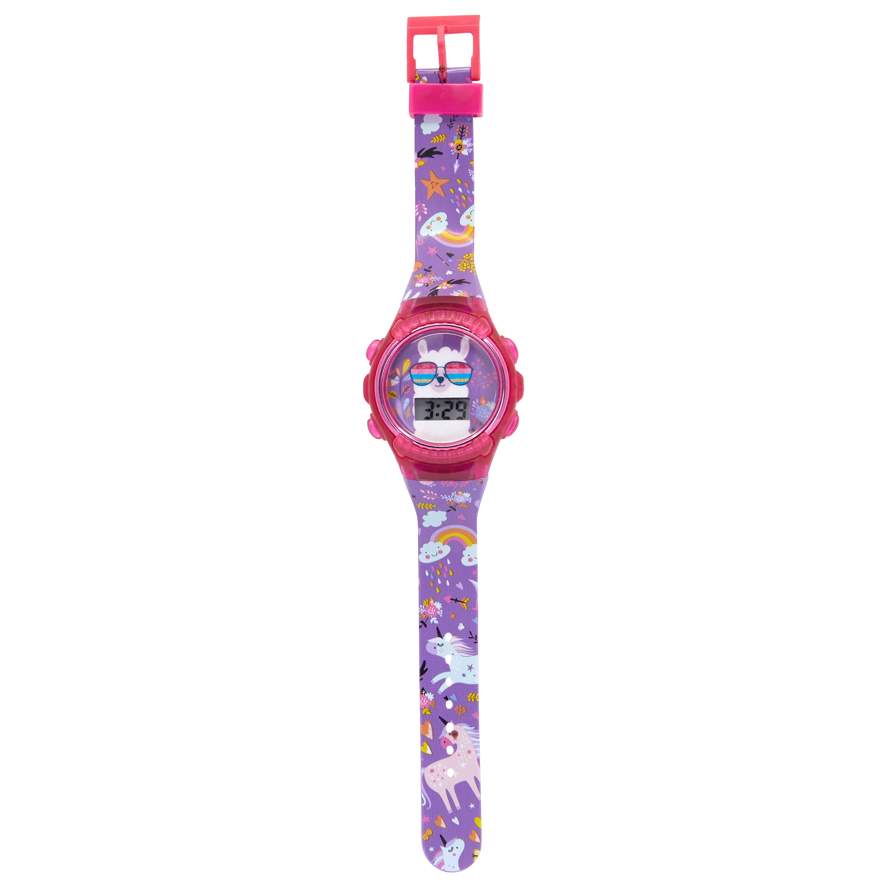 Wonder Nation Wondernation 14720M-40-F01 Round Animal LCD Dial Female Kids Watch