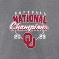 thumbnail image 4 of Women's Fanatics Branded Heather Gray Oklahoma Sooners 2023 NCAA Softball Women's College World Series Champions, 4 of 5