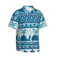 thumbnail image 2 of Kll Men'S Hawaiian Shirt Short Sleeve Button Down Beach Shirts-Sea Underwater Animals, 2 of 8
