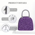 thumbnail image 4 of Balery Purple Glitter Bolsa de Almuerzo para Mujeres, Caja de Almuerzo, Bolsa de Almuerzo Pequeña Impermeable, Tote de Almuerzo Reutilizable con Gran Capacidad, 4 of 6