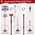 thumbnail image 5 of JoyStone 6 in 1 Kids Basketball Hoop and T Ball Set Ring Toss Game, Toddler basketball hoop with Electronic Scoreboard Music and LED Lights, Sports Gifts Toys for Boys Girls, 5 of 10