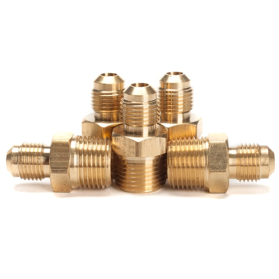 LTWFITTING Brass Flare 5/16" OD x 3/8" Male NPT Connector Tube Fitting(pack of 5)
