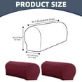 thumbnail image 3 of Stretch Plush Armrest Covers (Furniture Protector Sleeves, Recliner Slipcovers), Red Pair Of Stretch Plush Armrest Covers, For Chairs, Sofas, And Recliners, Set Of2, Meiiso, 3 of 9