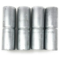 Chain Fence Top Rail Sleeves Galvanized Steel 4 Pc Pack 1-5/8" X 6"