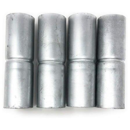 Chain Fence Top Rail Sleeves Galvanized Steel 4 Pc Pack 1-5/8" X 6"