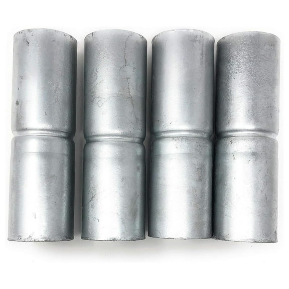 Chain Fence Top Rail Sleeves Galvanized Steel 4 Pc Pack 1-5/8" X 6"