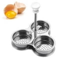 thumbnail image 3 of Abenow Egg Poachers Egg Boiler 3 Stainless Steel Grids for Cooking Eggs Non-Stick Pocket Egg Cups, 3 of 8