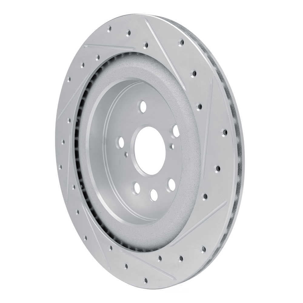 Dynamic Friction Company 631-75065L DFC Brake Rotor - Drilled And Slotted - Silver