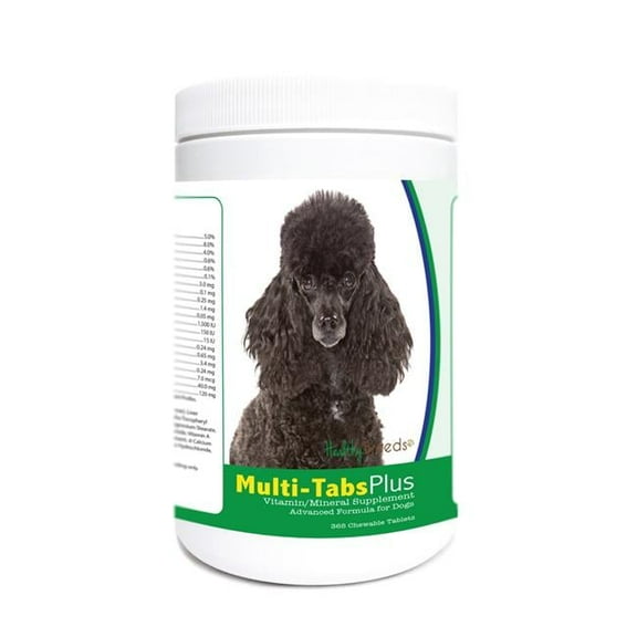 Healthy Breeds 840235181811 Poodle Multi-Tabs Plus Chewable Tablets - 365 Count