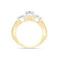 thumbnail image 5 of 1 4/5 Cttw Round Cut Lab Created Moissanite Diamond 3 Stone Bridal Engagement Ring Jewelry Gift for Women in 14K Yellow Gold Over Sterling Silver (G-H Color, VVS1 Clarity, 1.80 Cttw)-9.5, 5 of 8