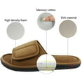 thumbnail image 5 of Qicasul Men's slipper Open Toe Breathable On Slippers Machine Washable Soft Sole Quiet Comfort Indoor Outdoor Slides Brown US Size:7-8, 5 of 7