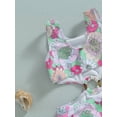 thumbnail image 6 of Coduop Toddler Baby Girls Bikini Set,Sleeveless Flower Print Hollowed Swimsuit for Summer Beach, 6 of 9