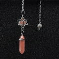 thumbnail image 6 of Natural Stone Pendant Pendulum for Dowsing Divination Hexagonal Prism Healing Crystal Merkaba Energy Shuttle Spiritual Pendulo, 6 of 7