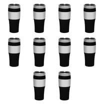 16 oz. Black Acrylic Color Accent Tumbler- 10 pack -Silver