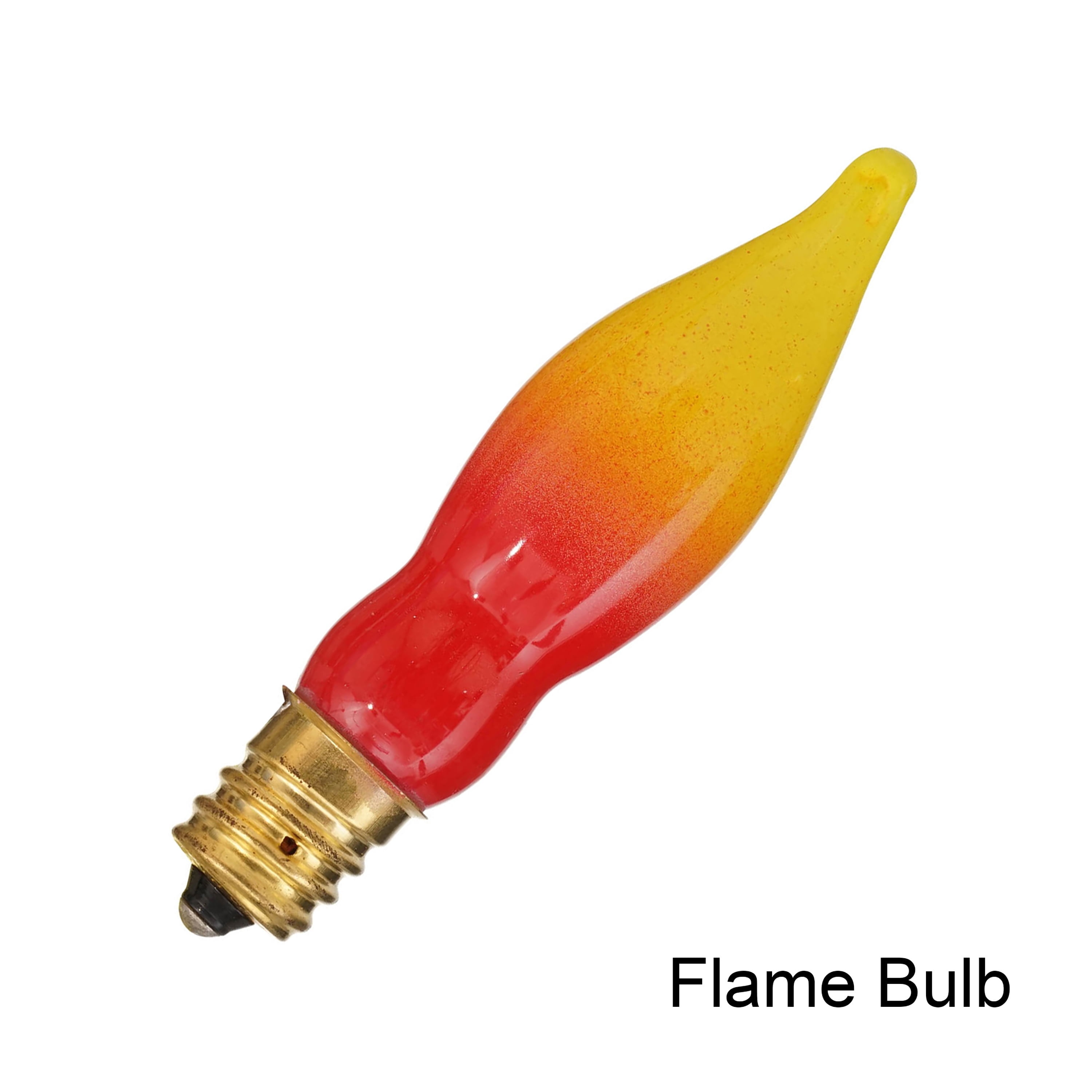Indoor/Outdoor 3-Count Incandescent Flame Replacement Christmas Bulbs, Orange, by Holiday Time