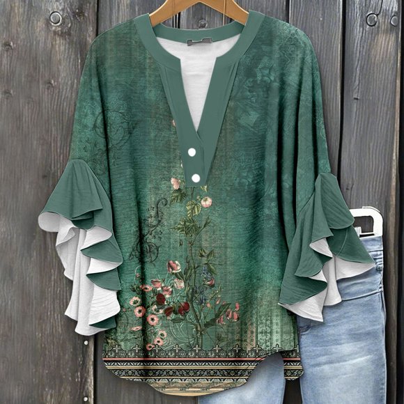 UANWENN Chemises Décontractées Tendance pour Femmes pour le Quotidien Coupe Ample Hauts Confortables pour le Printemps et l'Automne Idéal avec Jeans Chemises à Manches 3/4 pour Femmes Chemise Nohow Chemises Habillées pour Femmes Manches Longues Coupe Ample
