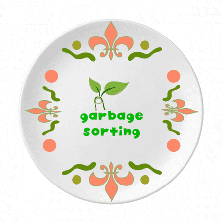 

Protective Endangered Greening Flower Ceramics Plate Tableware Dinner Dish